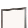 Wooden Frame Mirror with Mounting Hardware, Gray and Silver
