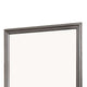 Wooden Frame Mirror with Mounting Hardware, Gray and Silver