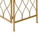 3 Panel Metal Frame Screen with Twisted Oval Design Gold BM220188