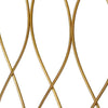 3 Panel Metal Frame Screen with Twisted Oval Design Gold BM220188