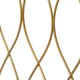 3 Panel Metal Frame Screen with Twisted Oval Design Gold BM220188