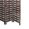4 Panel Wooden Room Divider with Horizontal Planks Brown BM220190