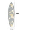 Wall Art | Wood Surfboard | World Map Print | Gray & White