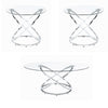 Coffee Table Set | 3 Piece | Metal Frame | Glass Top | Silver