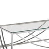 Tempered Glass Top Coffee Table with Metal Tubular Legs Chrome and Clear BM220280