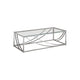 Tempered Glass Top Coffee Table with Metal Tubular Legs, Chrome and Clear