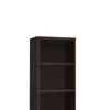 3 Shelf Wooden Media Tower with 2 Drawers Dark Brown BM220300