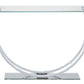 Contemporary U Shape Glass Tabletop Sofa Table Silver By Casagear Home BM220321