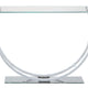 Contemporary U Shape Glass Tabletop Sofa Table Silver By Casagear Home BM220321