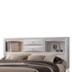 8 Drawer Eastern King Bed with Bookcase Headboard and Round Knobs, White