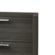 2 Drawer Wooden Nightstand with Bar Pulls and Panel Support Gray BM220326