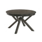 Rectangle Top Wooden Dining Table with X Shaped Legs and Trestle Base, Gray By Casagear Home