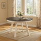 Dining Table | Wood Top | Angled Legs & Braces Support | Brown & White