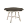 Dining Table | Wood Top | Angled Legs & Braces Support | Brown & White