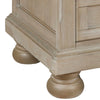 3 Drawer Wooden Nightstand with Round Knobs and Bun Feet Weathered Brown By Casagear Home BM220427