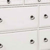 7 Drawer Wooden Dresser with Ring Pulls and Molded Top, White