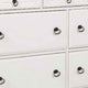 7 Drawer Wooden Dresser with Ring Pulls and Molded Top, White
