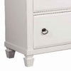 7 Drawer Wooden Dresser with Ring Pulls and Molded Top, White