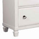 7 Drawer Wooden Dresser with Ring Pulls and Molded Top, White