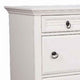 7 Drawer Wooden Dresser with Ring Pulls and Molded Top, White