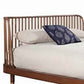 California King Platform Bed with Slat Back Rattan Headboard Brown By Casagear Home BM220490