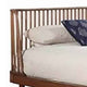 Full Size Platform Bed with Slat Back Rattan Headboard, Brown