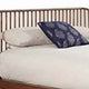 Full Size Platform Bed with Slat Back Rattan Headboard, Brown