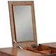 2 Drawer Vanity Desk with Flip Top Mirror, Brown and Black