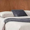 Queen Platform Bed with Angled Block Legs and Grain Details, Brown