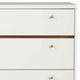 3 Drawer Wood Chest with Round Pulls and Angled Legs Small,White and Brown By Casagear Home BM220498