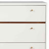 3 Drawer Wood Chest with Round Pulls and Angled Legs Small,White and Brown By Casagear Home BM220498