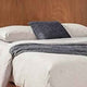 California King Platform Bed with Angled Block Legs and Grain Details,Brown