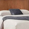 Standard King Platform Bed with Angled Block Legs and Grain Details, Brown