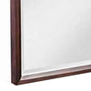 Transitional Style Rectangular Mirror with Wooden Frame, Brown