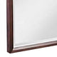Transitional Style Rectangular Mirror with Wooden Frame, Brown