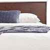 California King Platform Bed with Angled Legs and Grain Details, Dark Brown