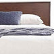 California King Platform Bed with Angled Legs and Grain Details, Dark Brown