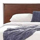 Standard King Platform Bed with Angled Legs and Grain Details, Dark Brown