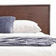 Full Platform Bed with Angled Legs and Grain Details, Dark Brown