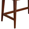 2 Drawer Vanity Desk with Flip Top Mirror and Tapered Legs, Walnut Brown