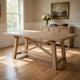 Dining Table | Cottage Style Wood | Removable Leaf | Weathered Brown