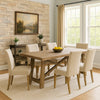 Dining Table | Cottage Style Wood | Removable Leaf | Weathered Brown