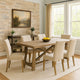 Dining Table | Cottage Style Wood | Removable Leaf | Weathered Brown