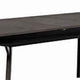 Wooden Dining Table with Extendable Leaf and Storage Shelf, Dark Brown