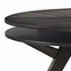 Round Wooden Dining Table with Storage Shelf, Dark Brown