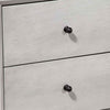Mid Century Modern Wooden Nightstand with 2 Drawers and Slanted Legs, Gray