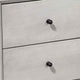 Mid Century Modern Wooden Nightstand with 2 Drawers and Slanted Legs, Gray