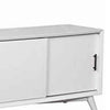 Wooden TV Console with 3 Drawers and 2 Rolling Doors, White