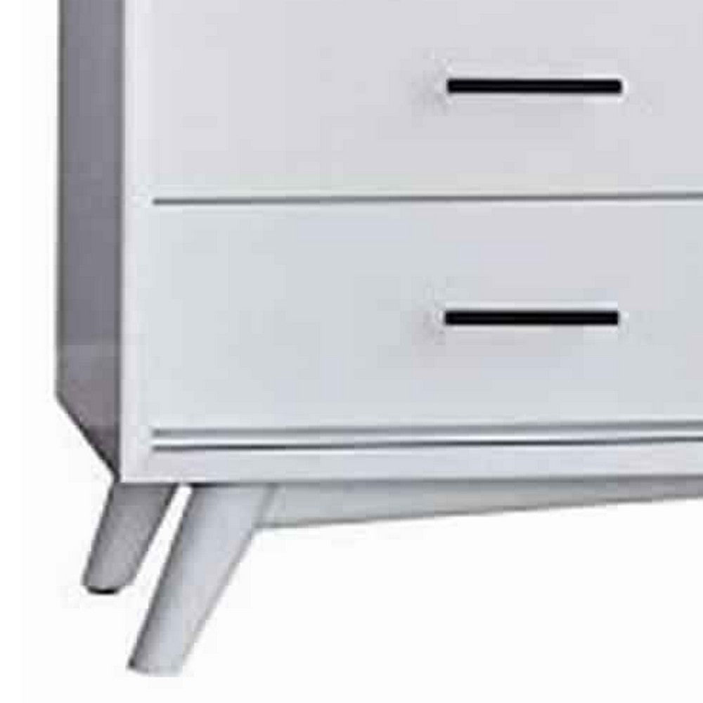 Wooden TV Console with 3 Drawers and 1 Rolling Door, White