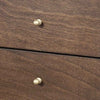 Mid Century Modern Wooden Nightstand with 2 Drawers and Slanted Legs, Brown